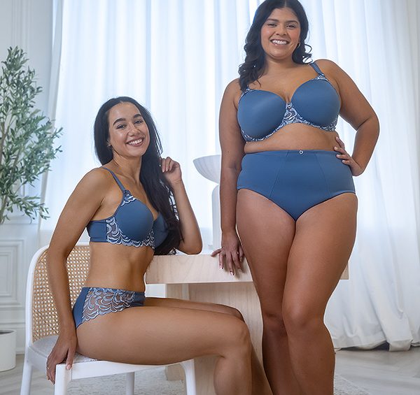 Striking Ella Moulded Bra in Dusk Blue Introduced by Fit Fully Yours